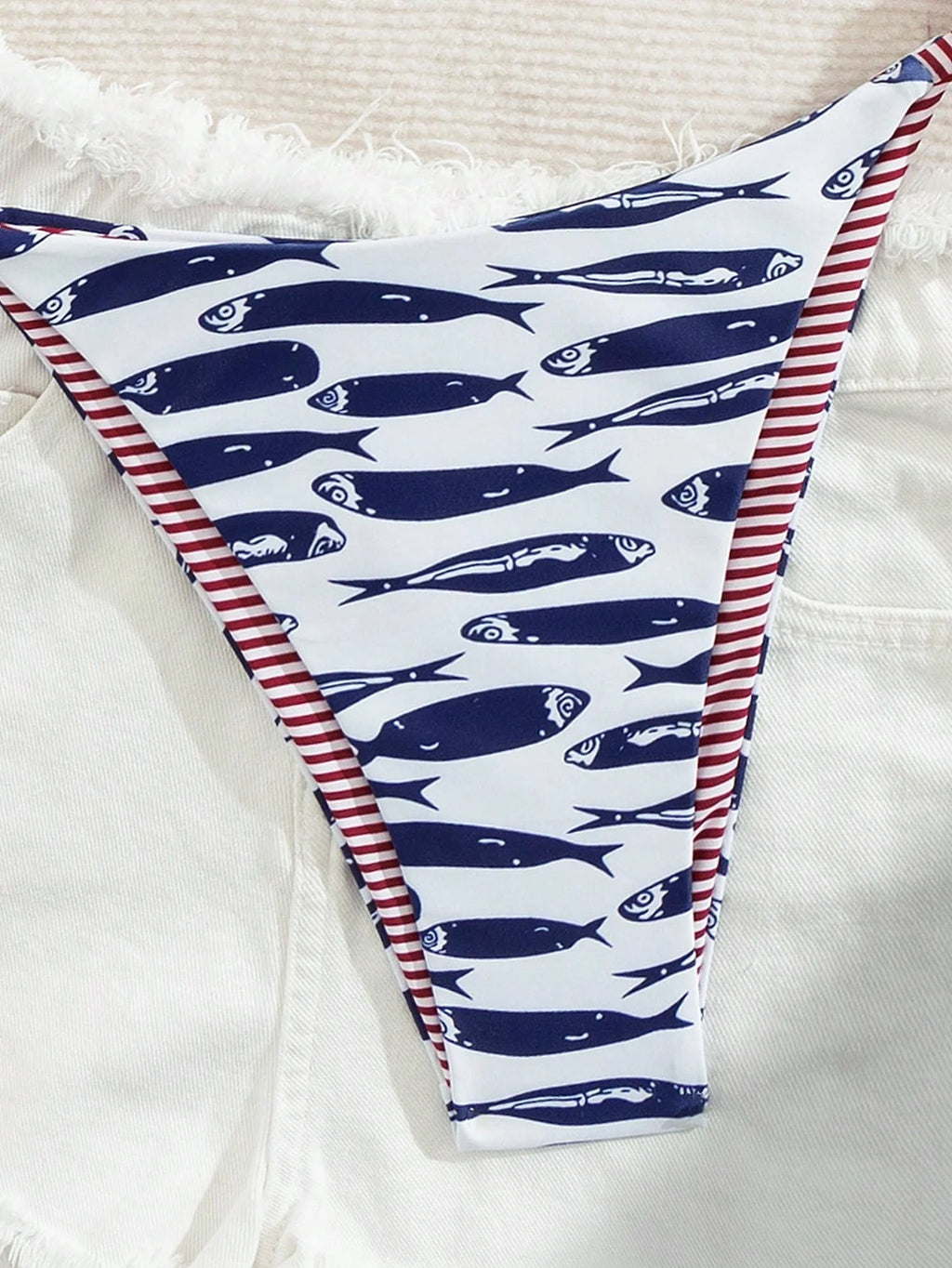 Biquíni Estampa de Peixes com Nó - imagem 18
