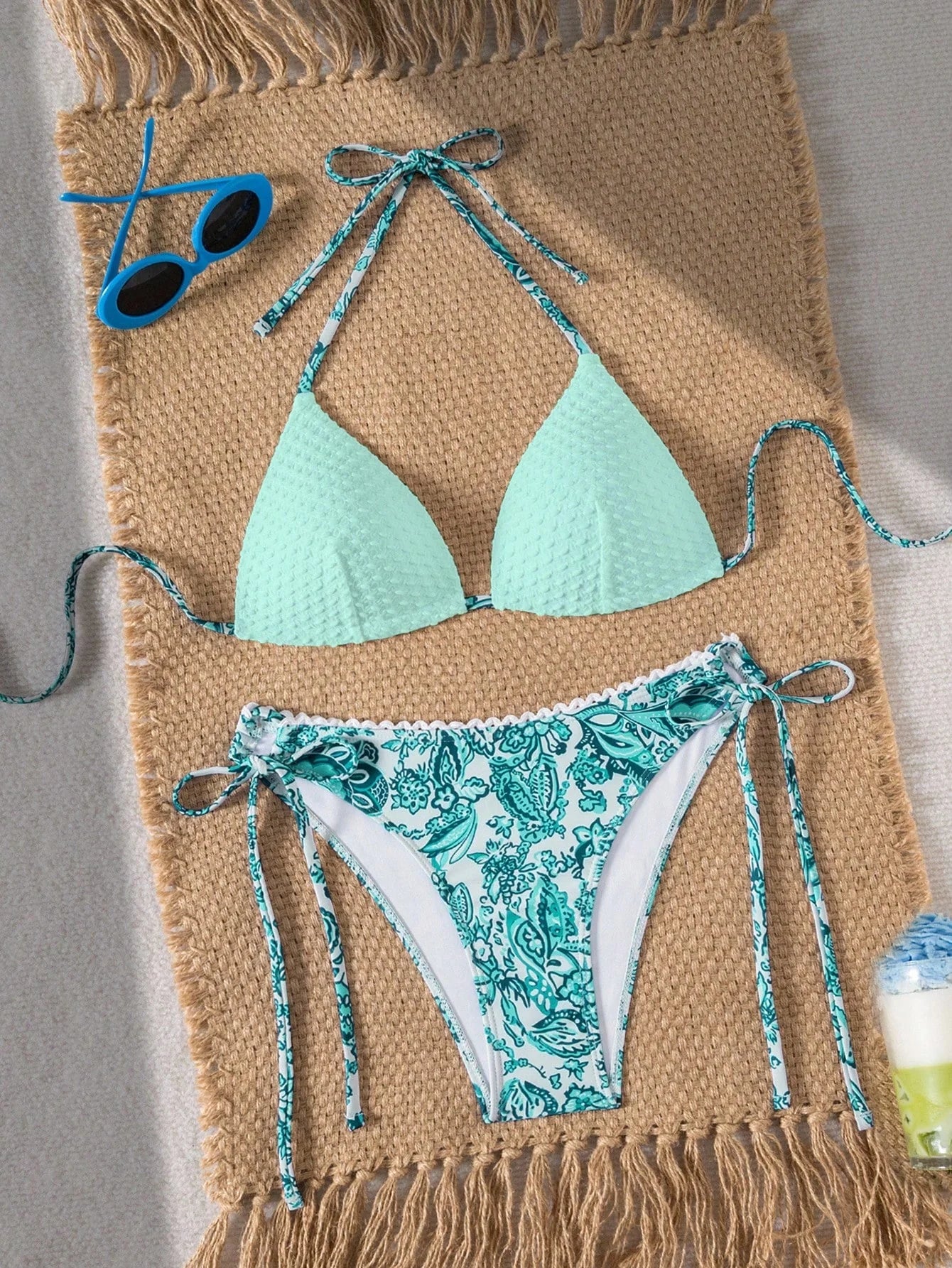 Biquíni Floral Push-Up com Anel - imagem 3