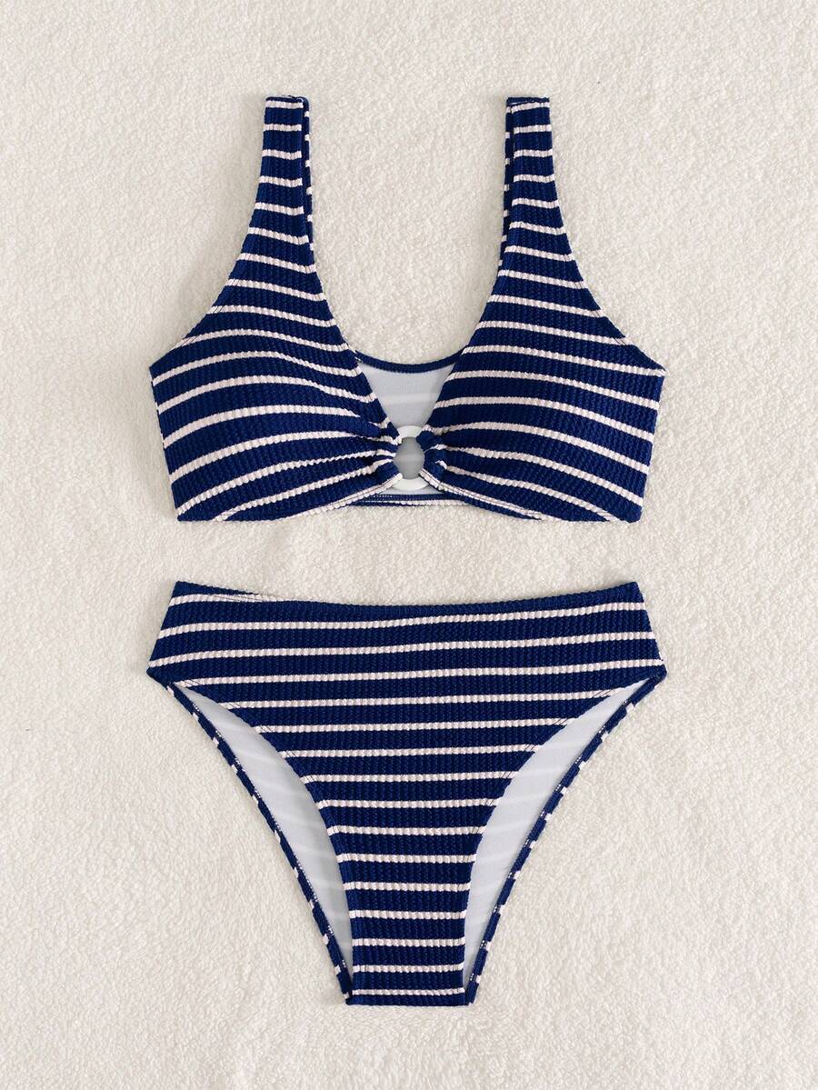 Biquíni Listrado com Argola Frontal IMG 39