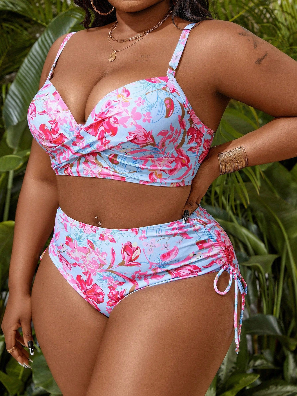 Biquíni Plus Size com Amarração Lateral - imagem 1