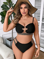 Biquíni Plus Size com Anel e Recortes - imagem 1