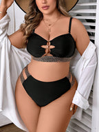 Biquíni Plus Size com Anel e Recortes - imagem 2