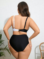 Biquíni Plus Size Cruzado Bloco de Cores - imagem 2