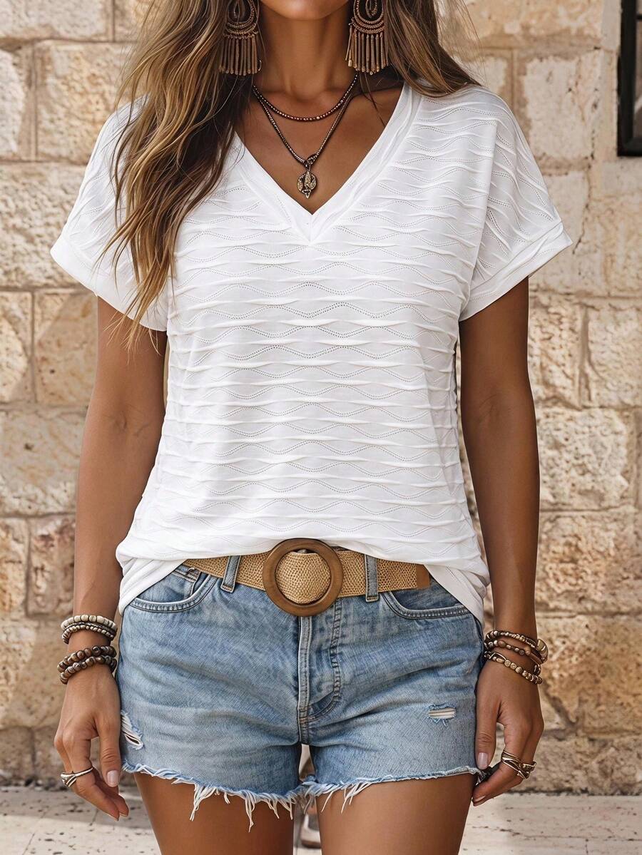 Blusa Casual de Manga Curta IMG 1