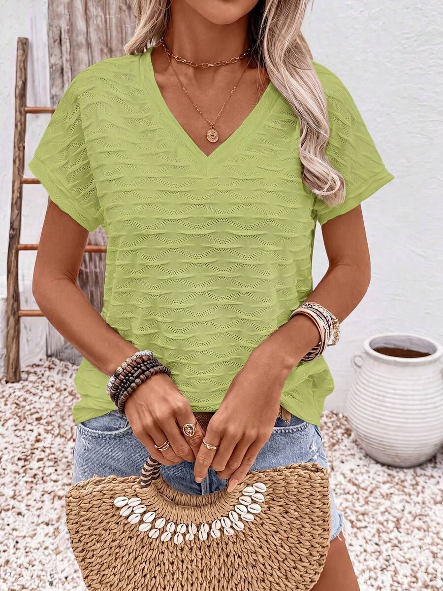 Blusa Casual de Manga Curta IMG 130