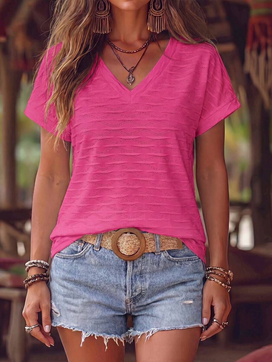 Blusa Casual de Manga Curta IMG 135