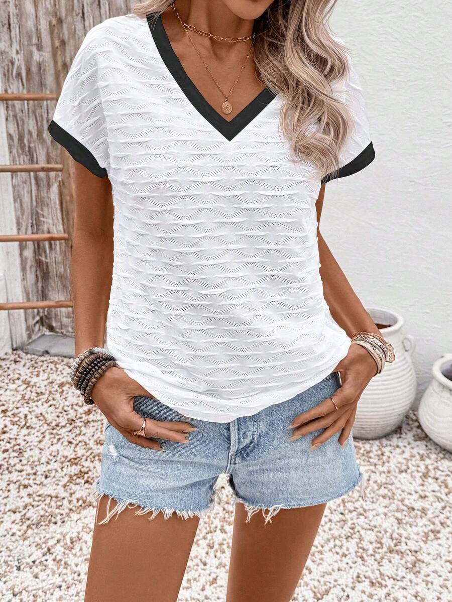 Blusa Casual de Manga Curta IMG 24