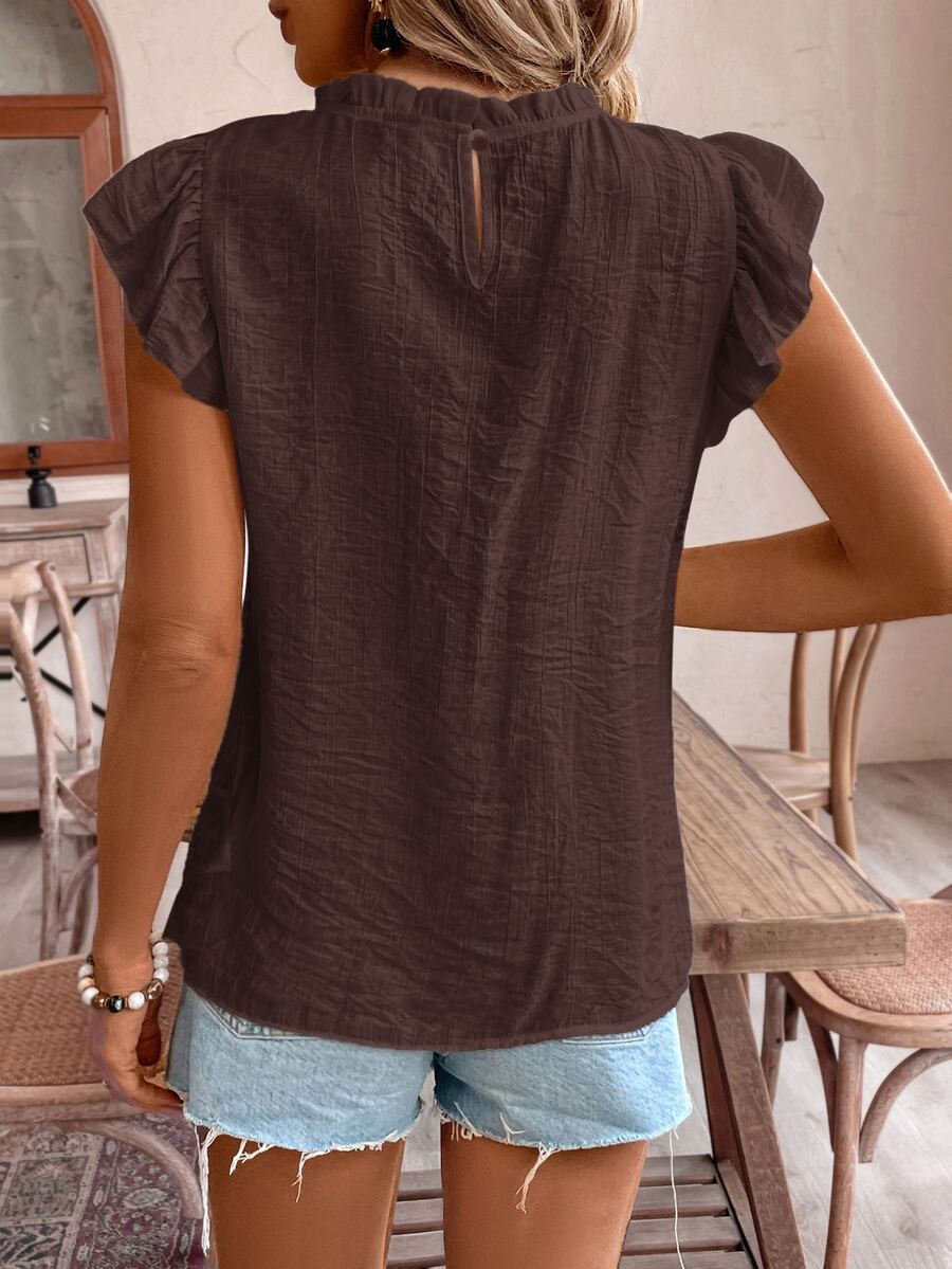 Blusa com Bordado Floral e Manga Borboleta IMG 7