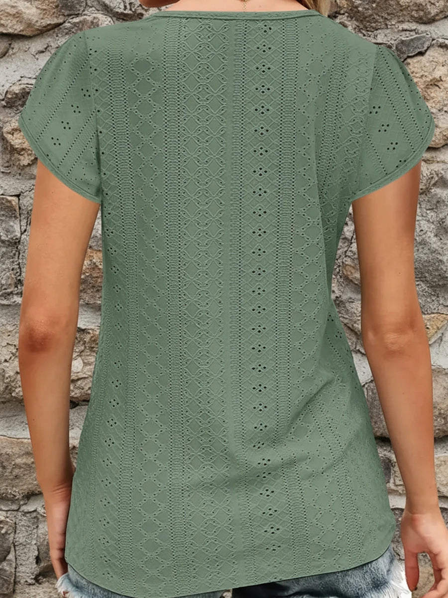 Blusa com Manga Babado e Renda IMG 2