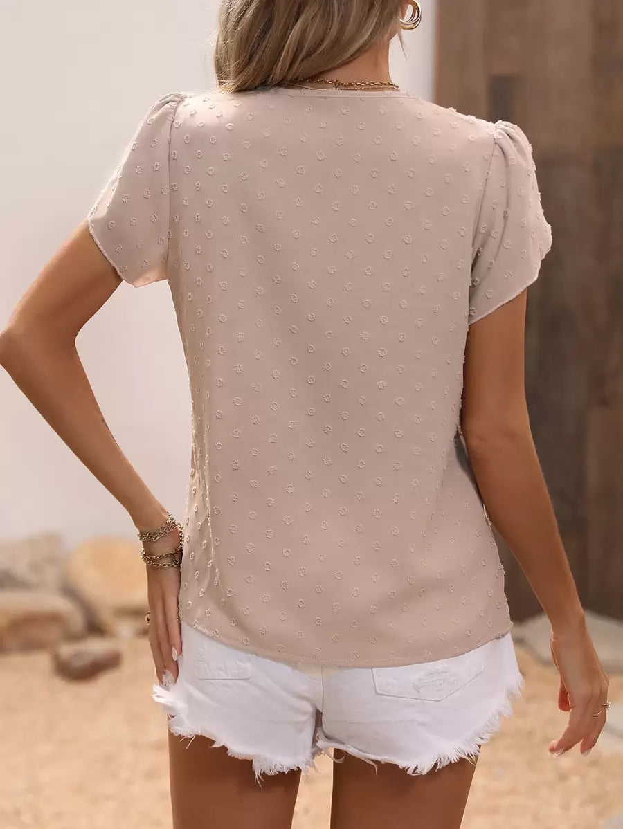 Blusa com Manga Pétala e Detalhes em Poá IMG 2