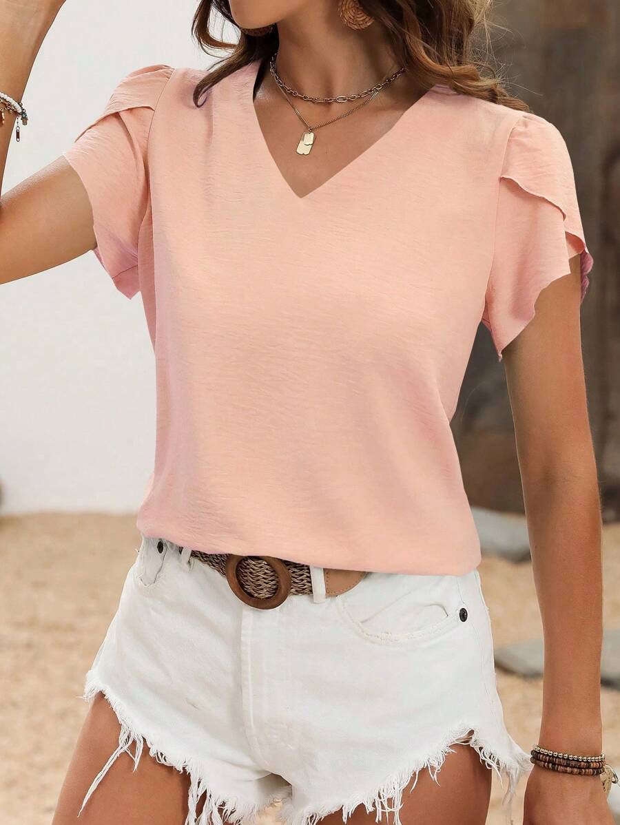 Blusa com Manga Pétala e Detalhes em Poá IMG 28