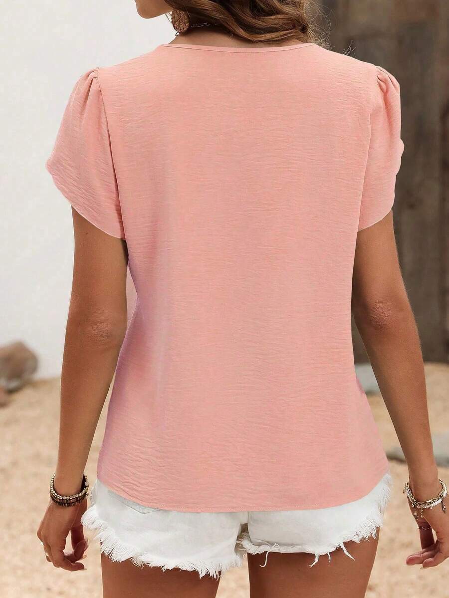 Blusa com Manga Pétala e Detalhes em Poá IMG 37