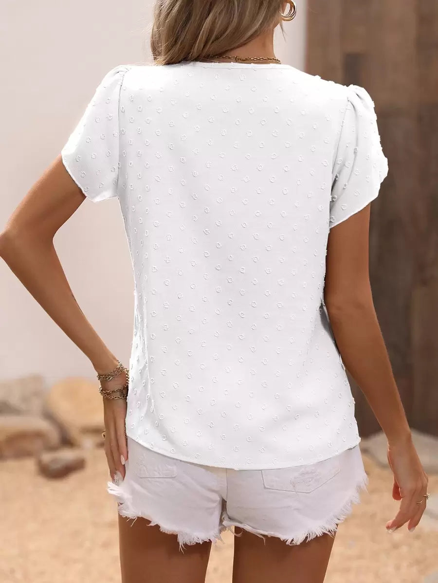 Blusa com Manga Pétala e Detalhes em Poá IMG 8