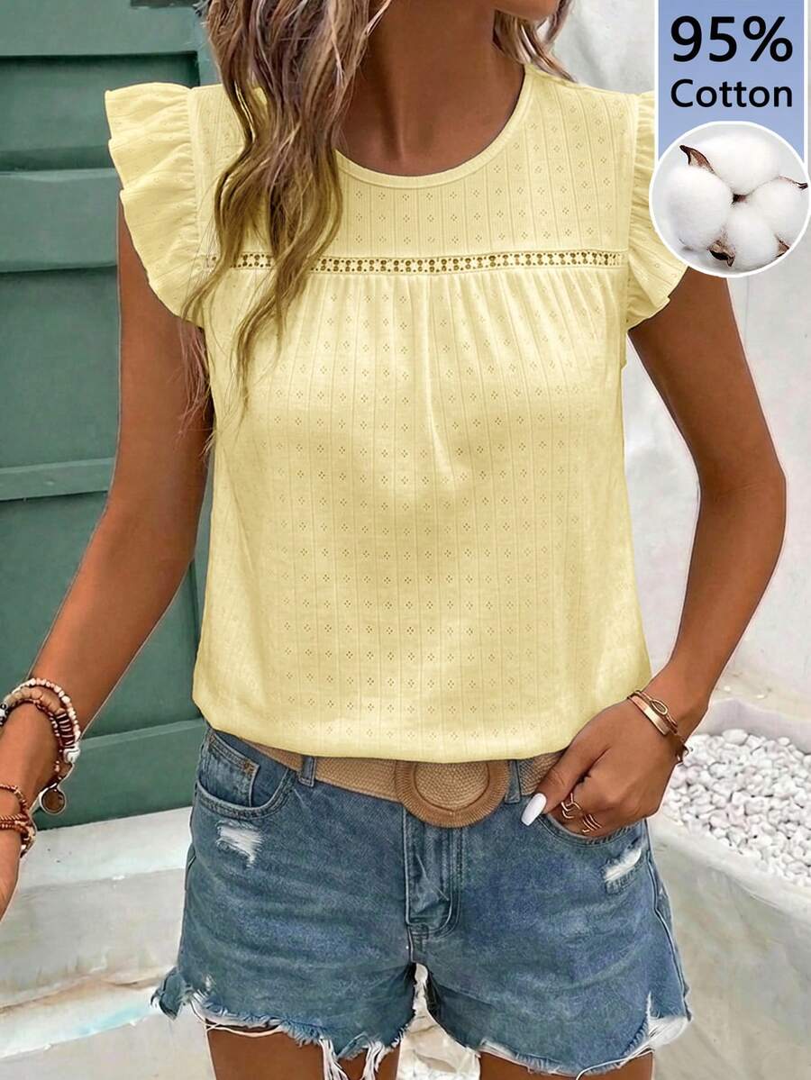Blusa com Renda e Babado no Decote IMG 76
