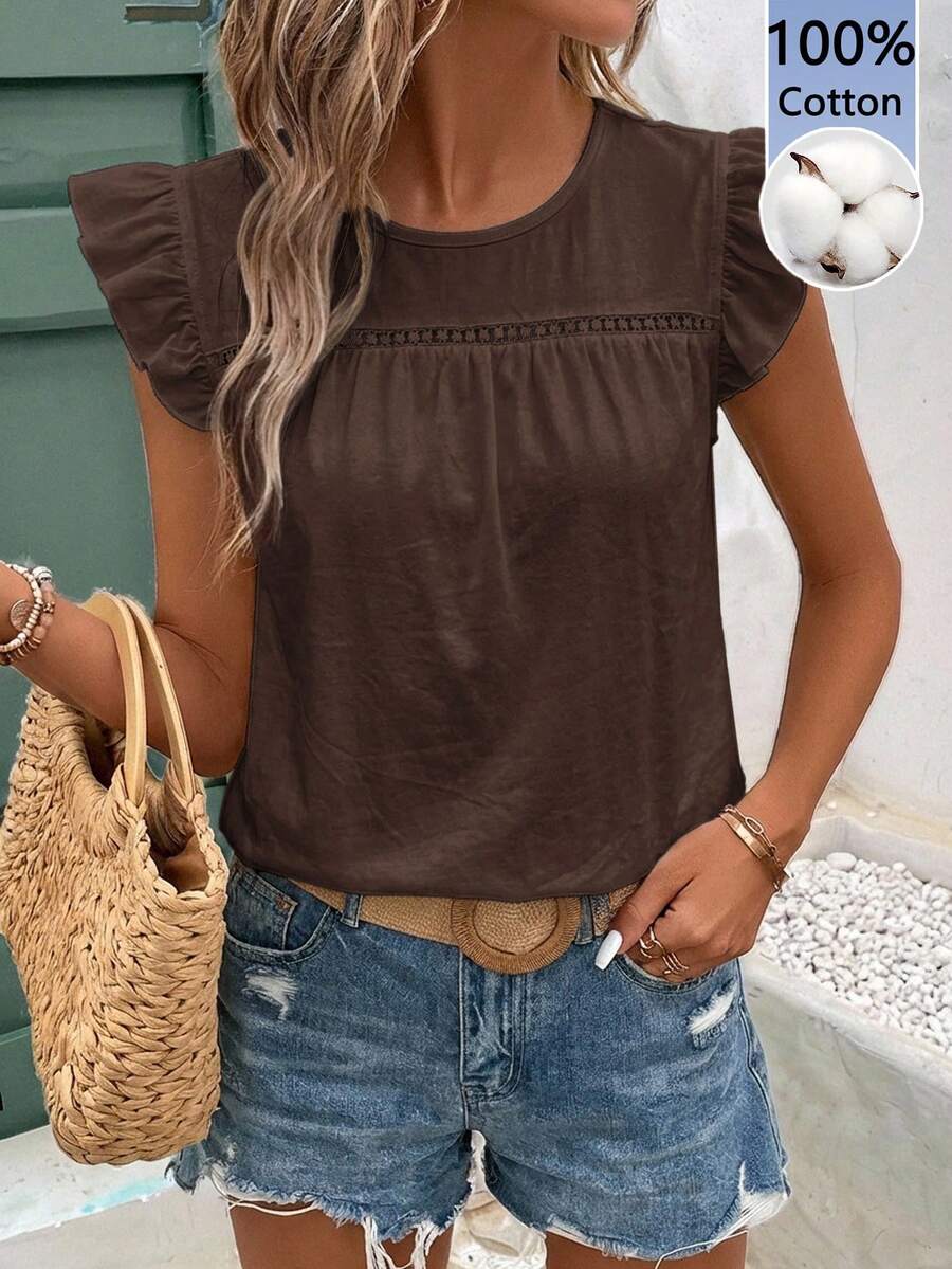 Blusa com Renda e Babado no Decote IMG 77