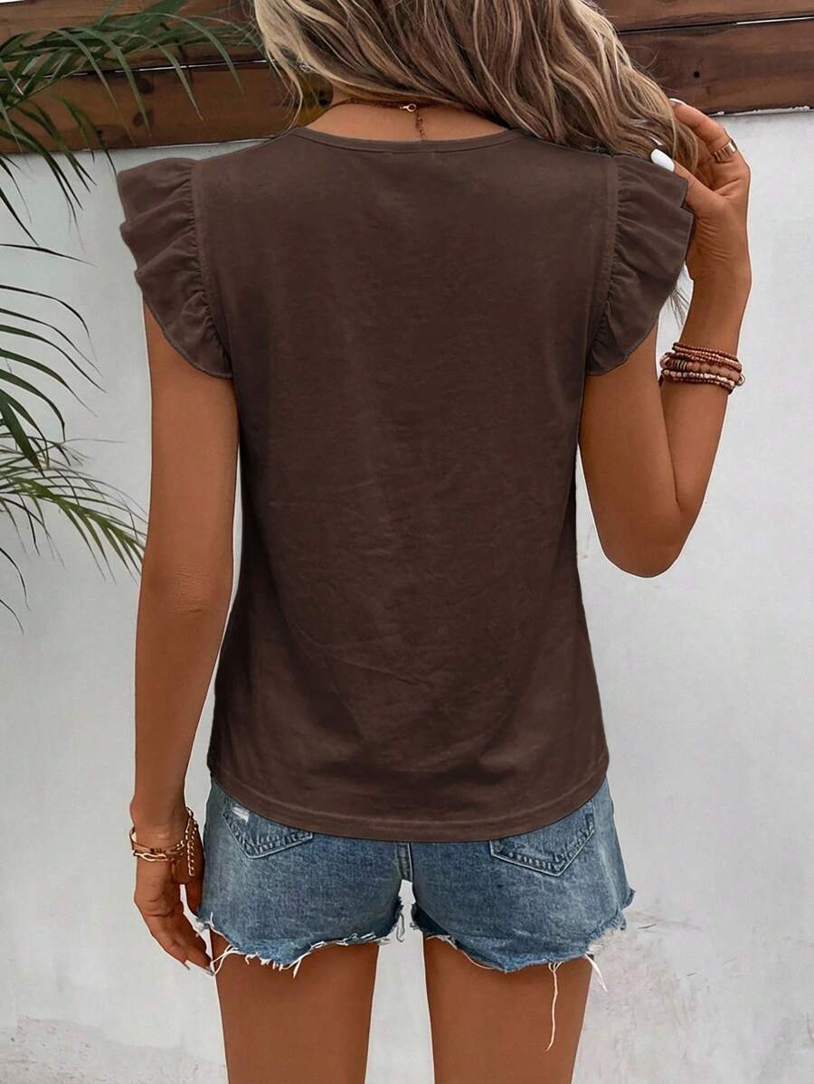 Blusa com Renda e Babado no Decote IMG 78