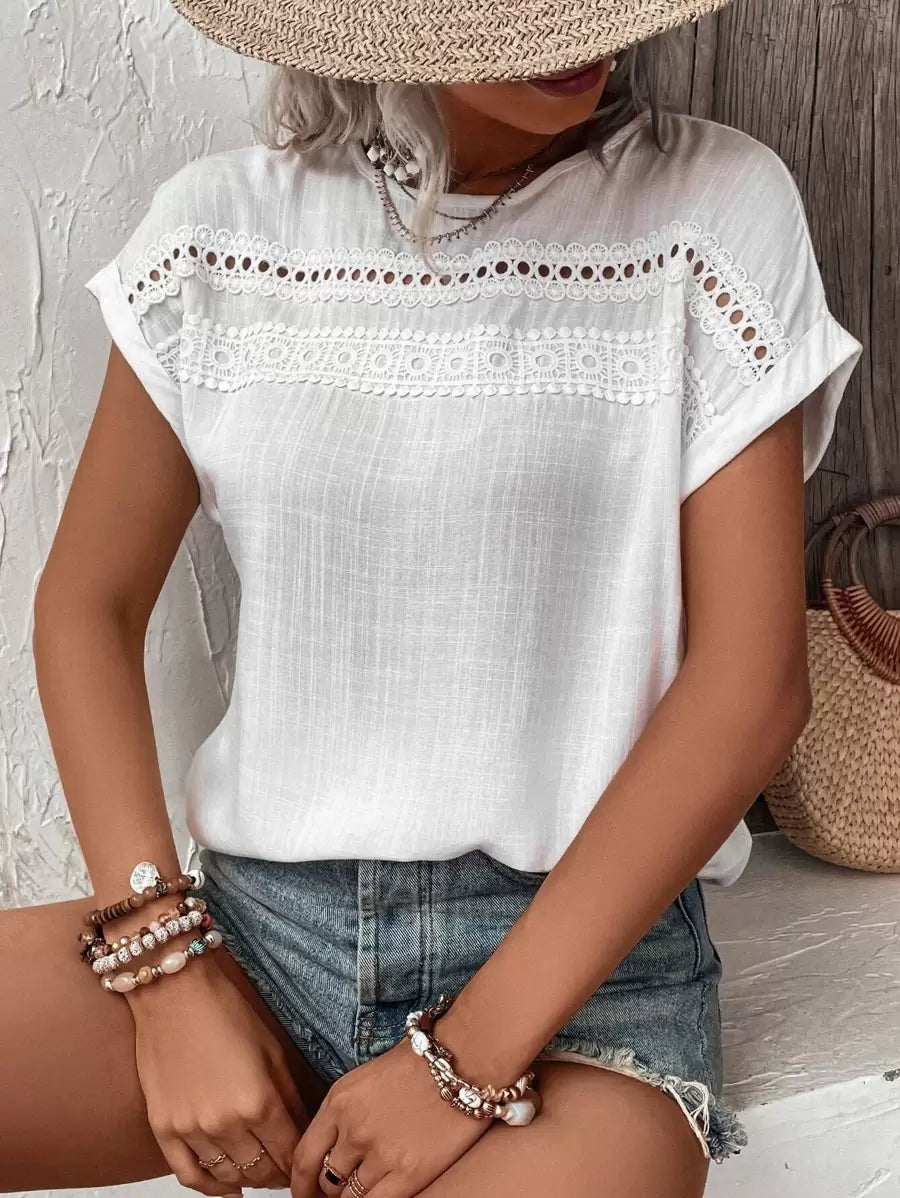 Blusa com Renda e Manga Morcego IMG 1