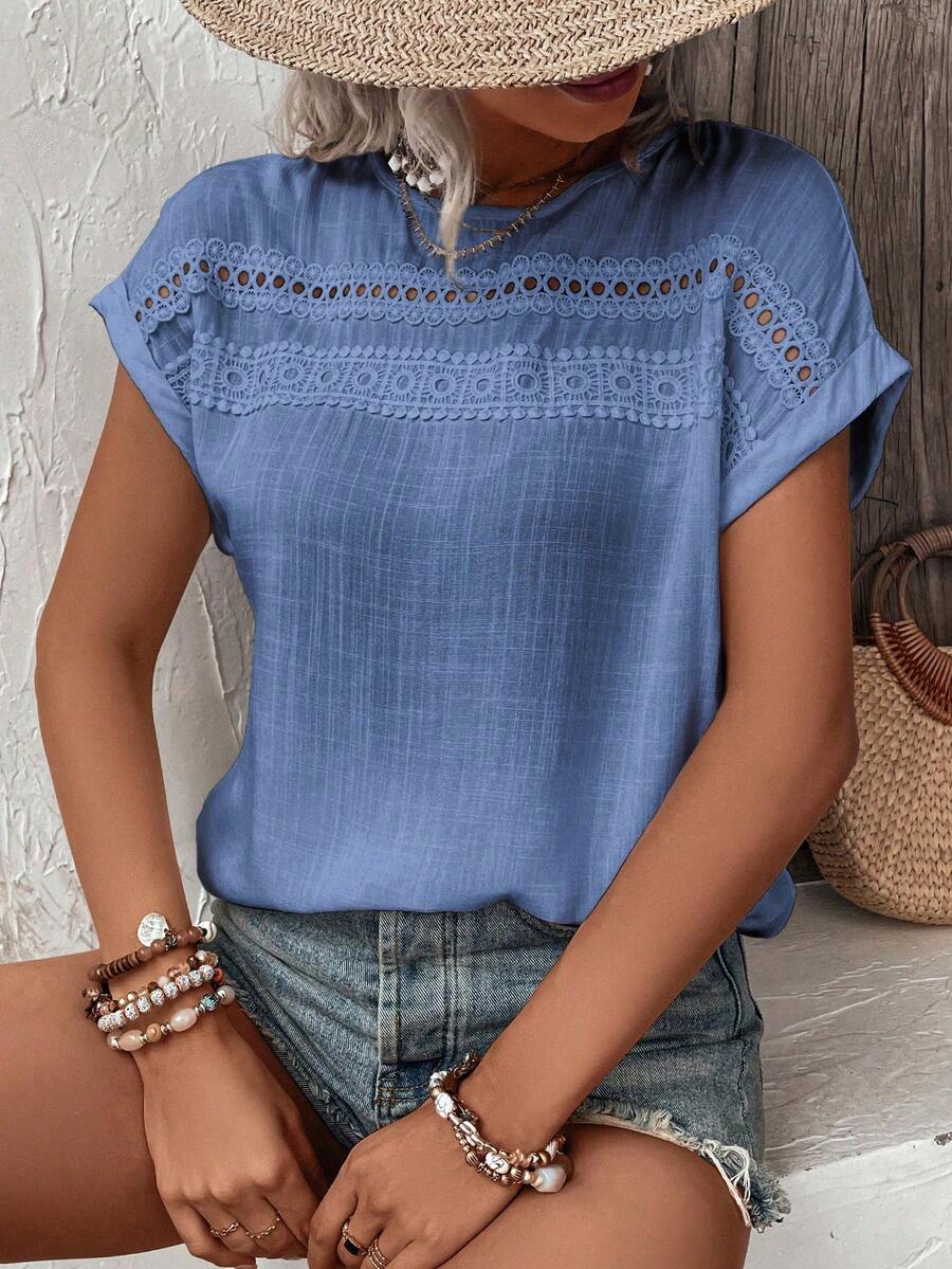 Blusa com Renda e Manga Morcego IMG 14