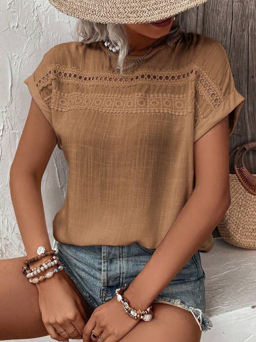 Blusa com Renda e Manga Morcego IMG 26