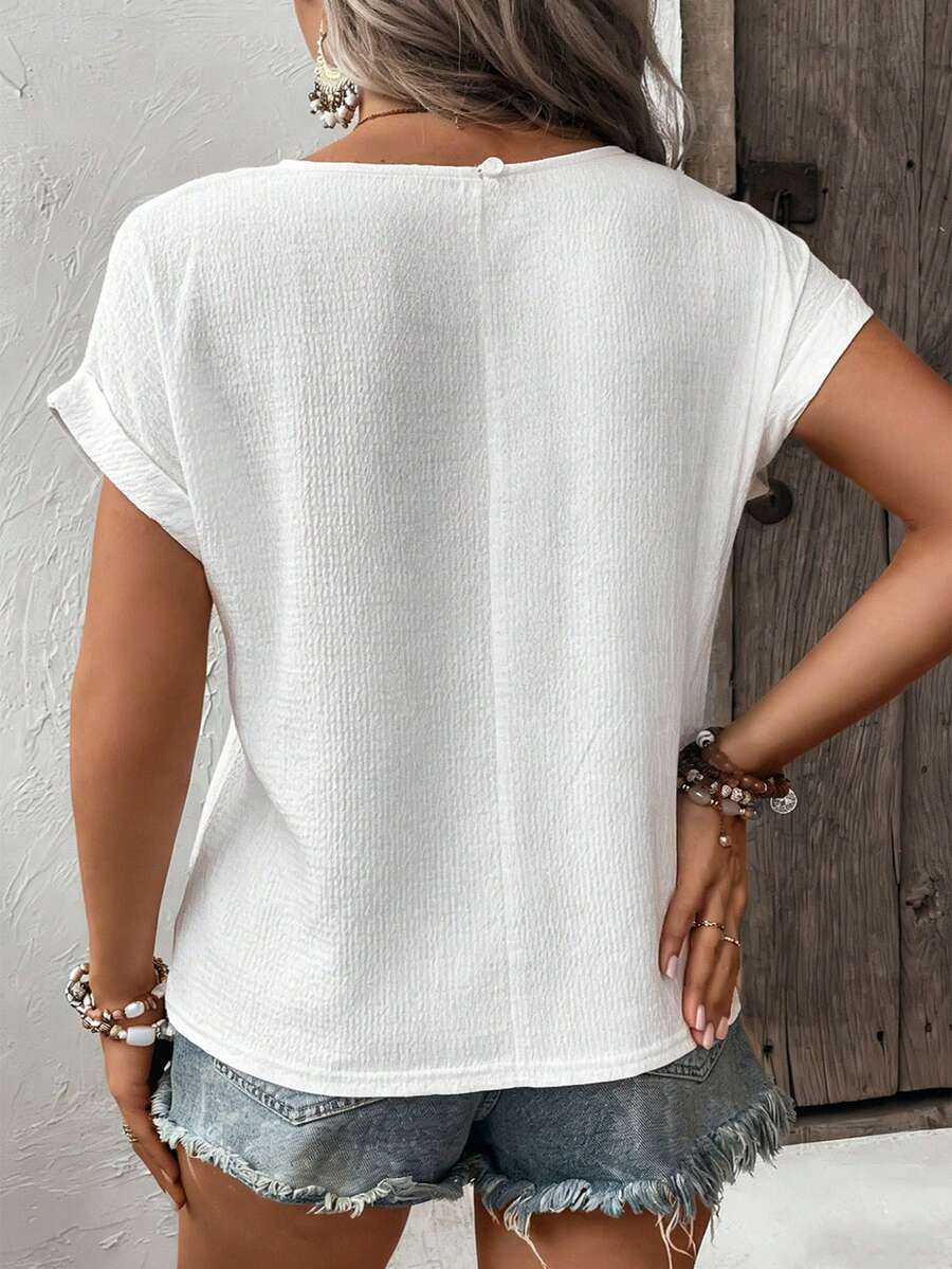 Blusa com Renda e Manga Morcego IMG 51