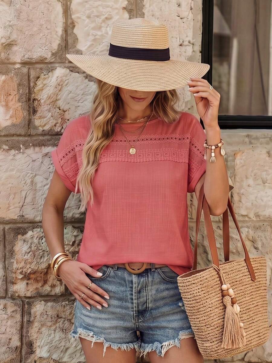 Blusa com Renda e Manga Morcego IMG 9