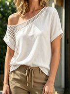 Blusa de Decote Assimétrico com Tule IMG 28