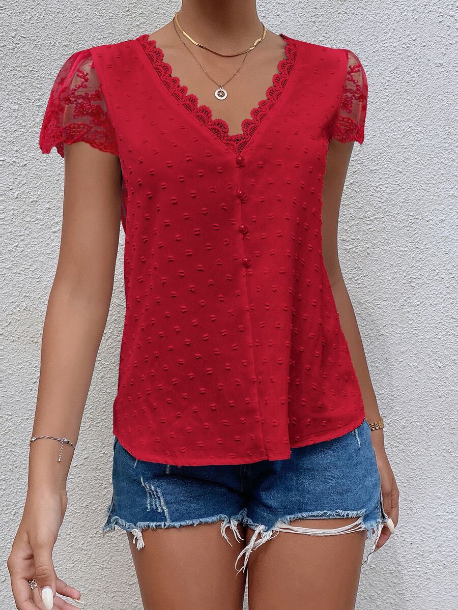 Blusa de Malha com Laço e Botões IMG 34