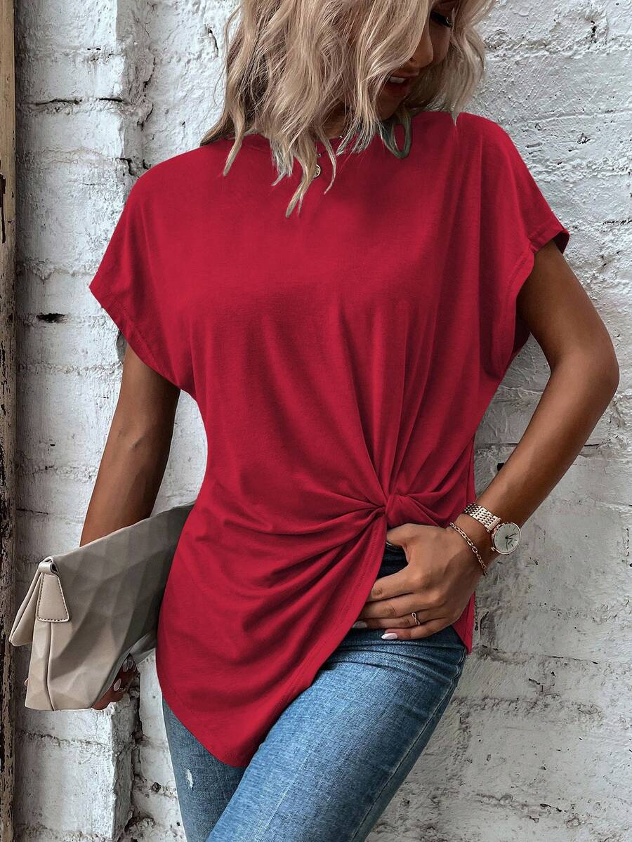 Blusa de Manga Curta com Torção Frontal IMG 10