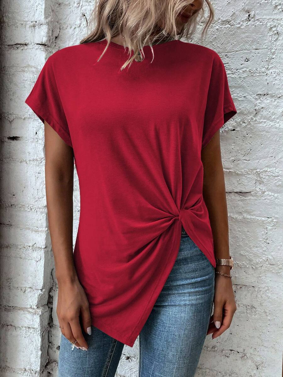 Blusa de Manga Curta com Torção Frontal IMG 12