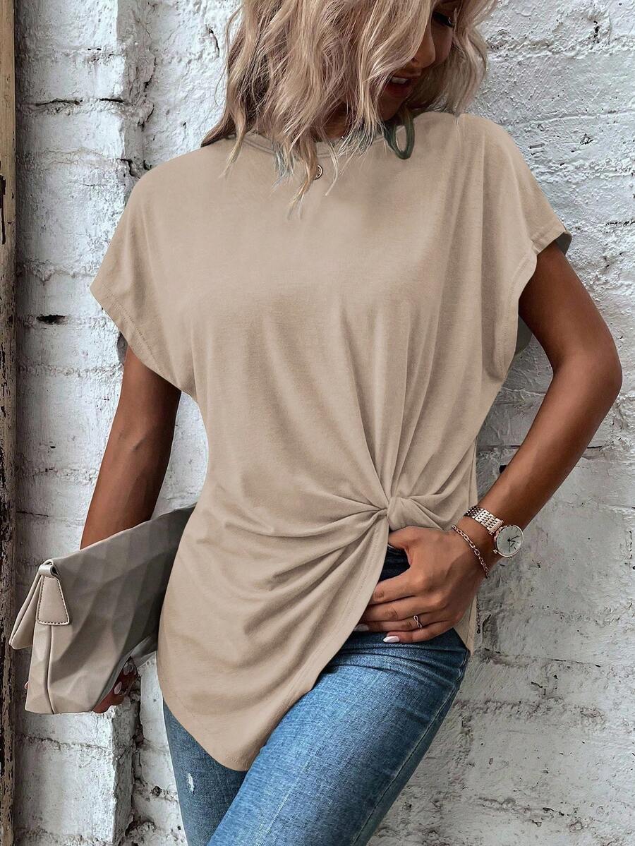 Blusa de Manga Curta com Torção Frontal IMG 26