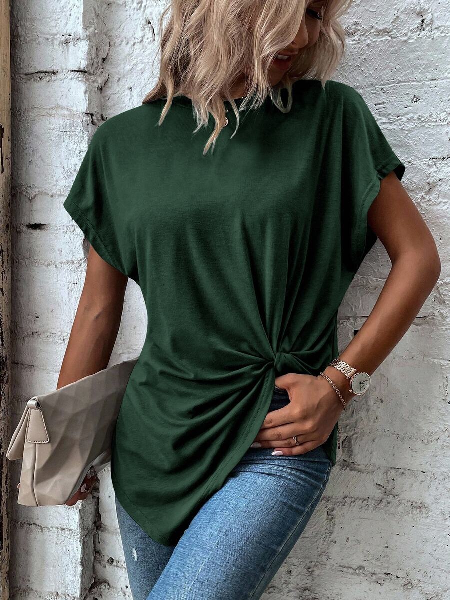 Blusa de Manga Curta com Torção Frontal IMG 30