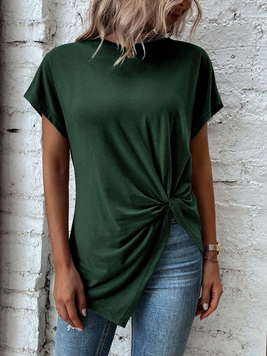 Blusa de Manga Curta com Torção Frontal IMG 32