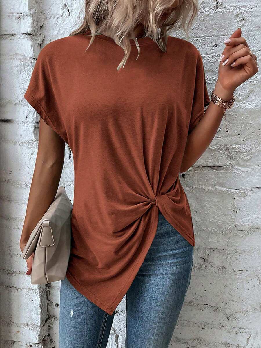 Blusa de Manga Curta com Torção Frontal IMG 34