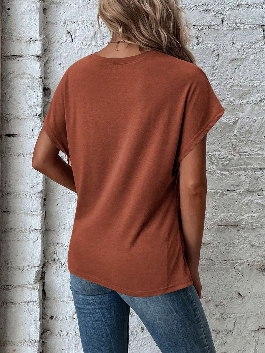 Blusa de Manga Curta com Torção Frontal IMG 35