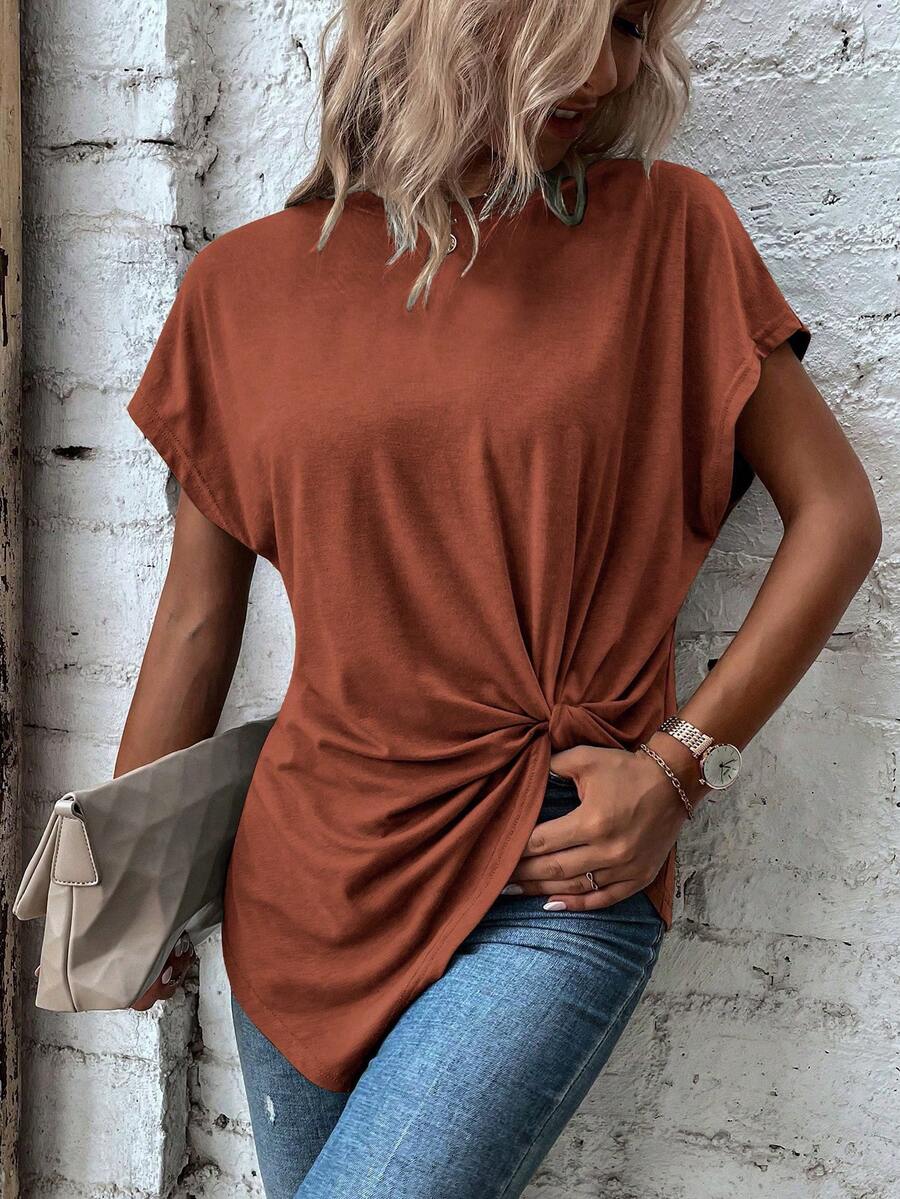 Blusa de Manga Curta com Torção Frontal IMG 38