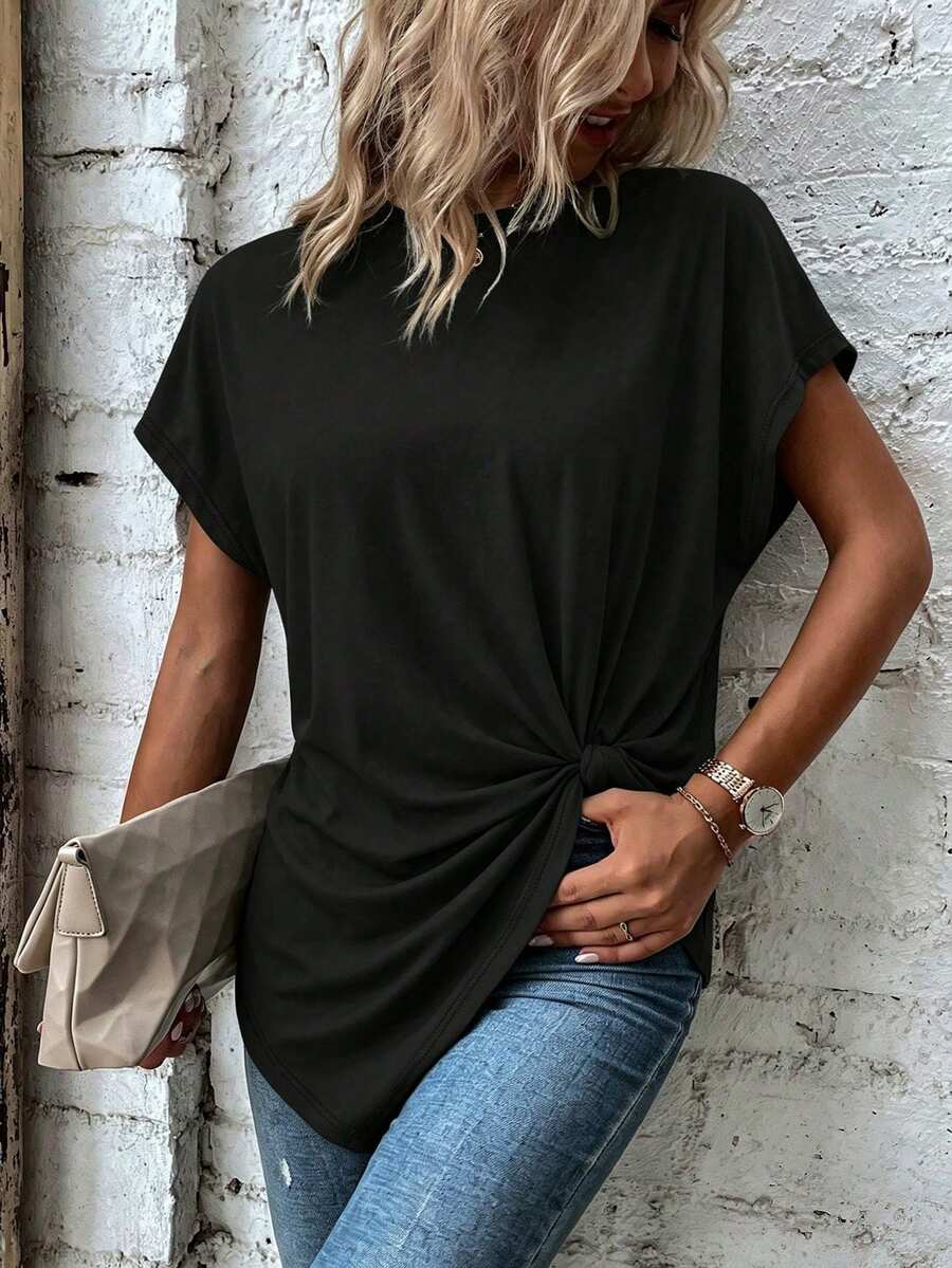 Blusa de Manga Curta com Torção Frontal IMG 4