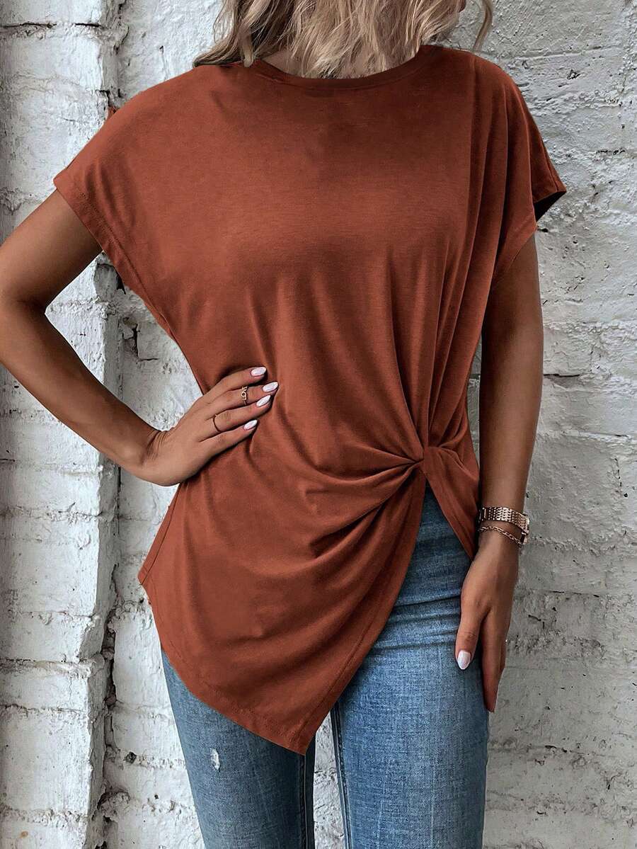 Blusa de Manga Curta com Torção Frontal IMG 40