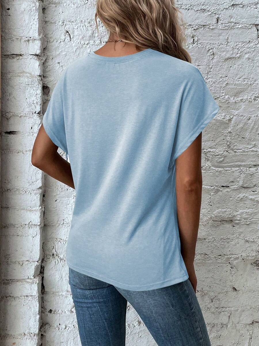 Blusa de Manga Curta com Torção Frontal IMG 43