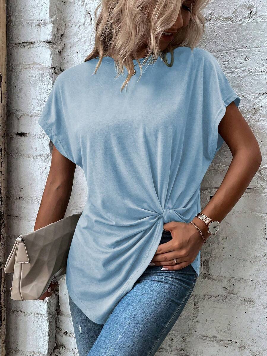 Blusa de Manga Curta com Torção Frontal IMG 46