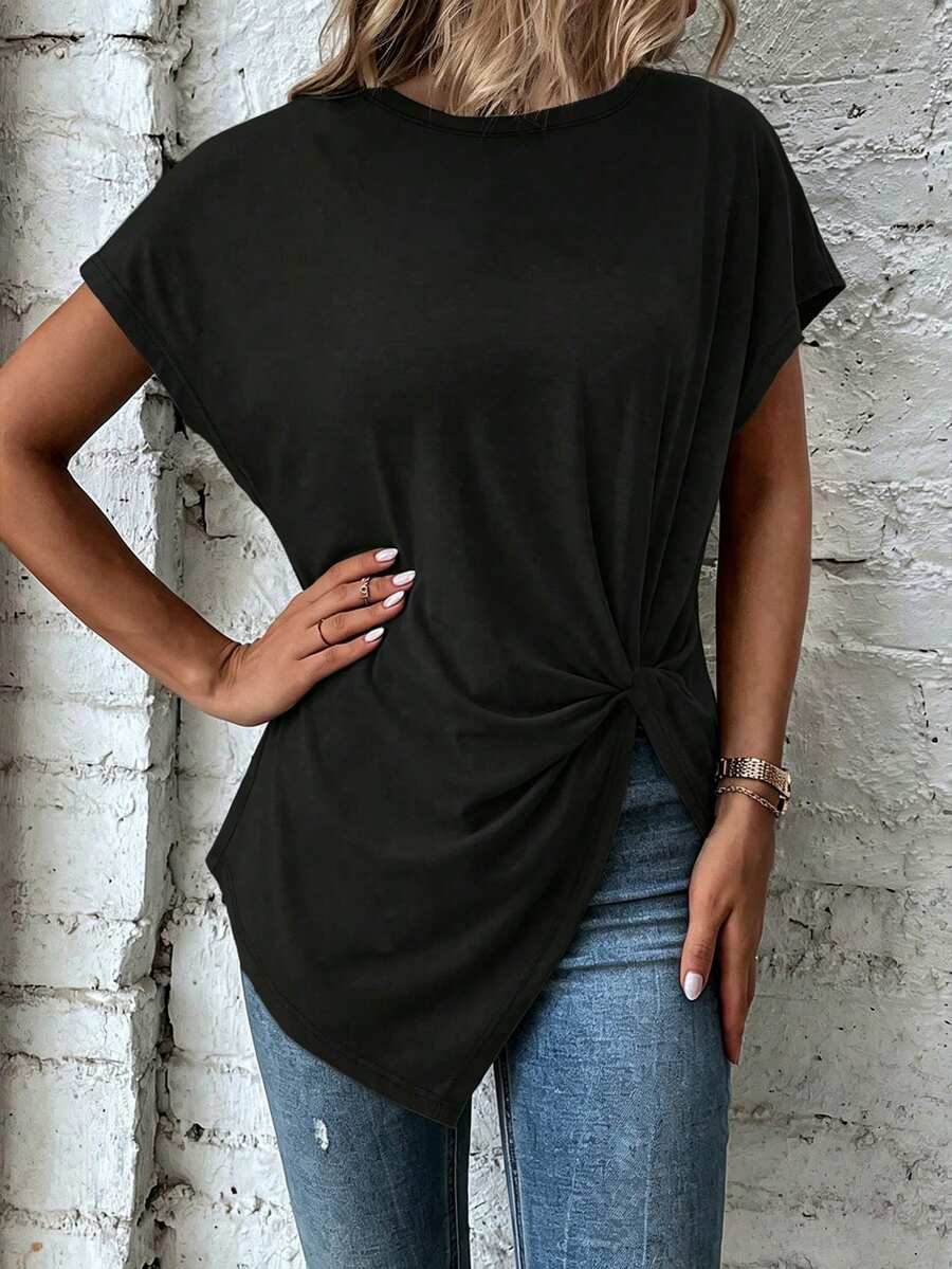 Blusa de Manga Curta com Torção Frontal IMG 6