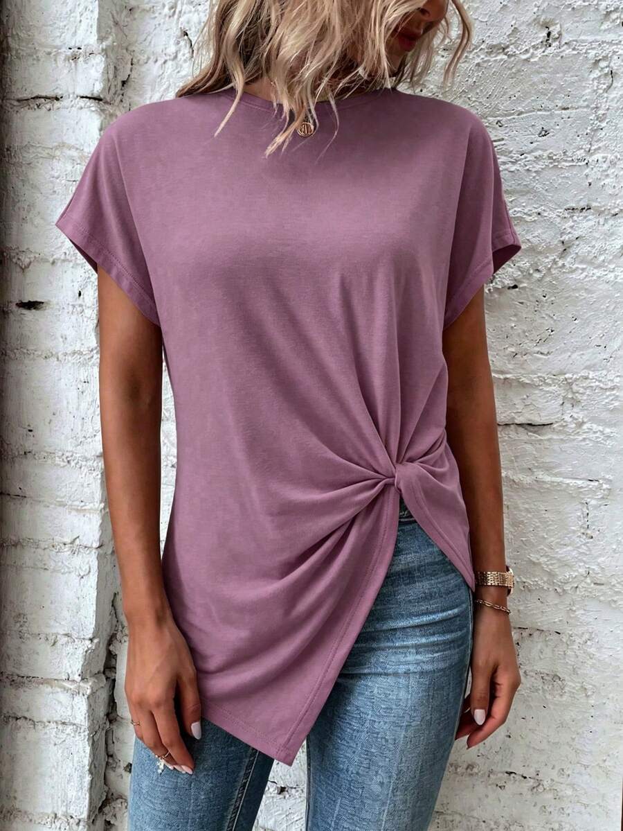 Blusa de Manga Curta com Torção Frontal IMG 61