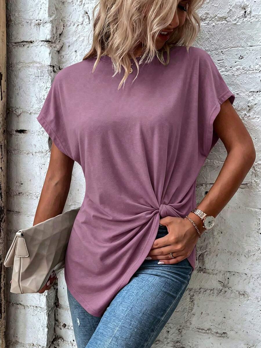 Blusa de Manga Curta com Torção Frontal IMG 62