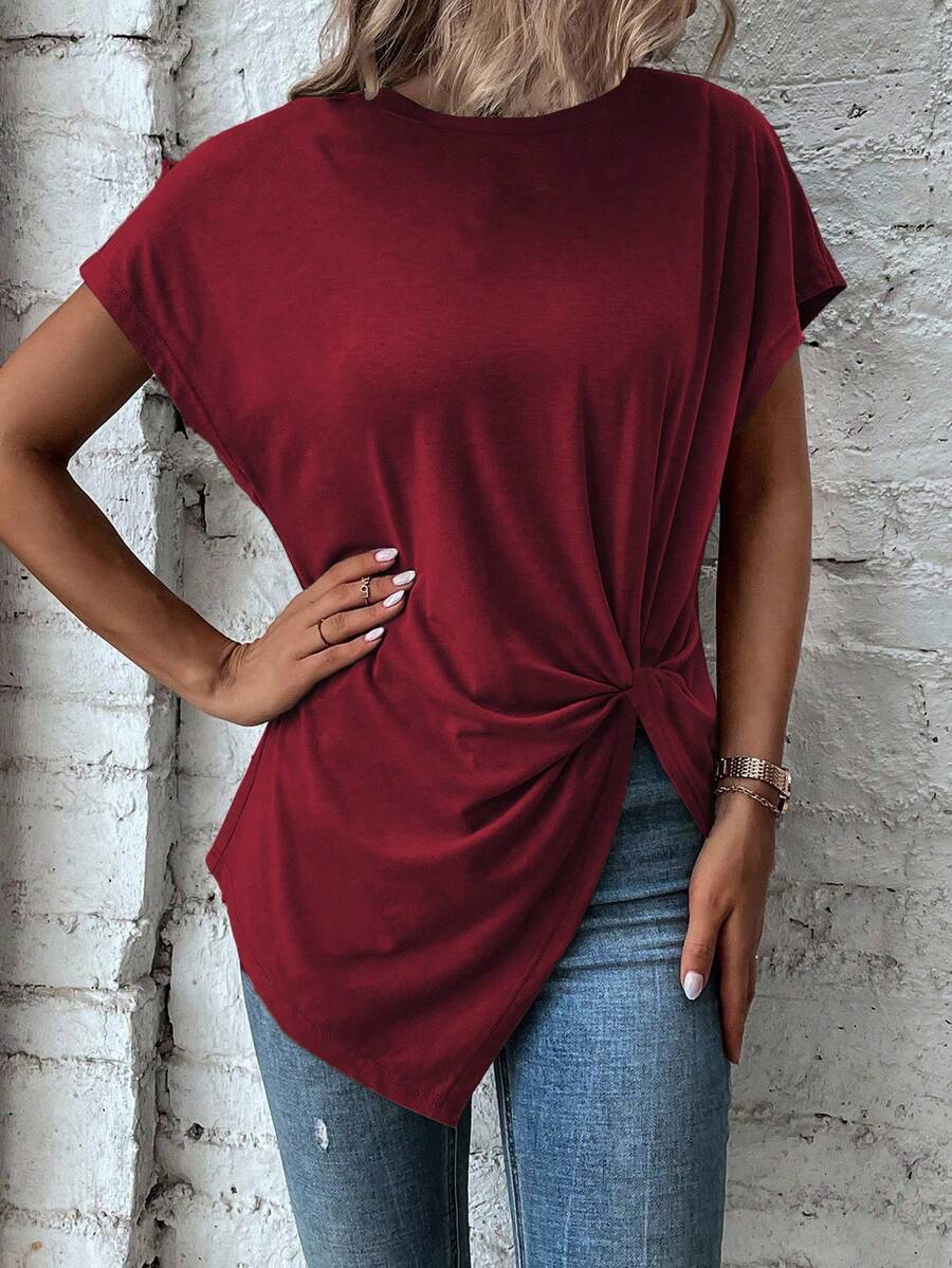 Blusa de Manga Curta com Torção Frontal IMG 66