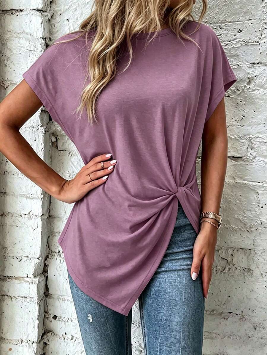 Blusa de Manga Curta com Torção Frontal IMG 73