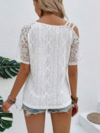 Blusa de Ombro Assimétrico com Renda IMG 33