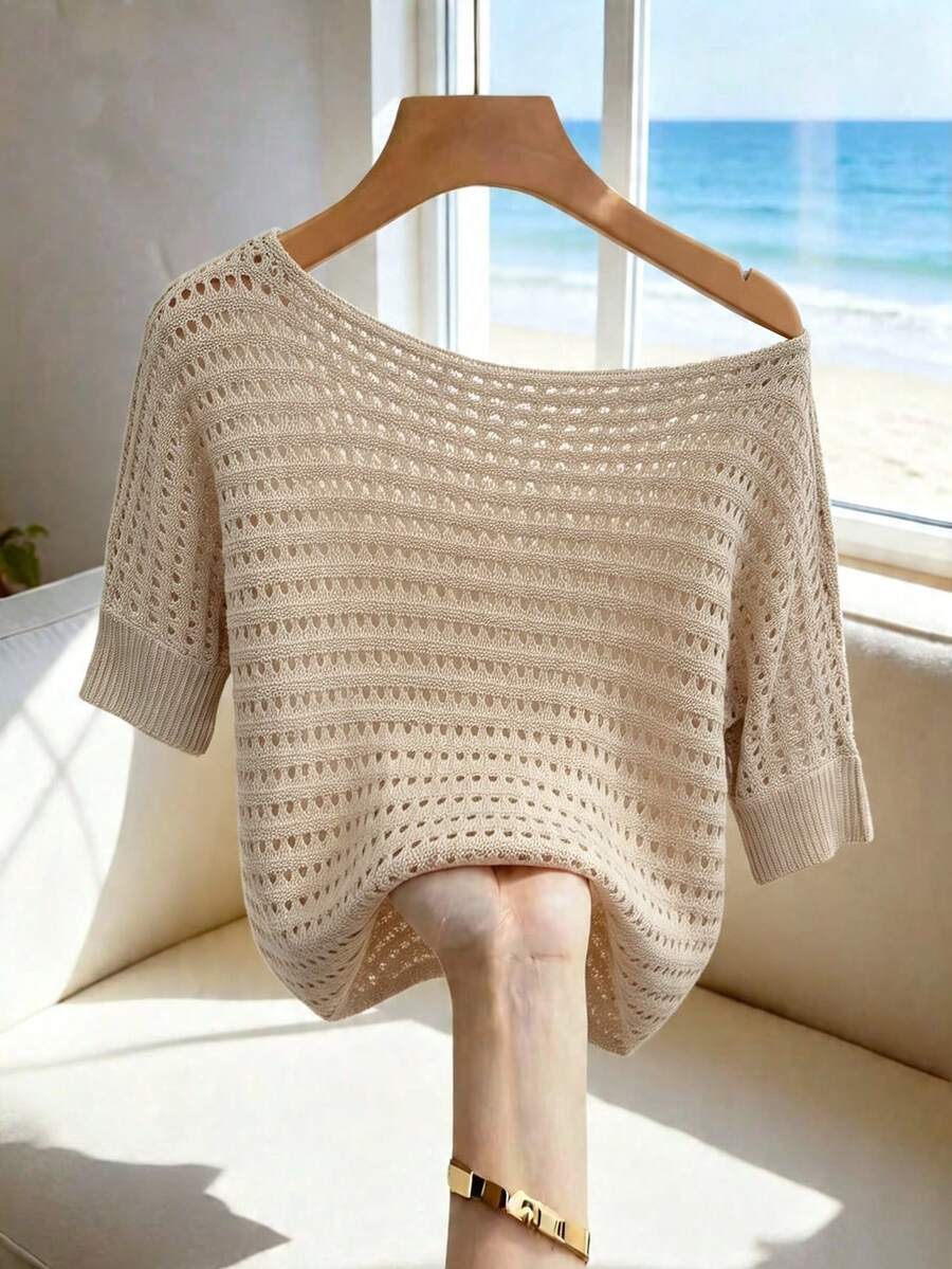 Blusa de Tricô com Ombro Assimétrico IMG 7