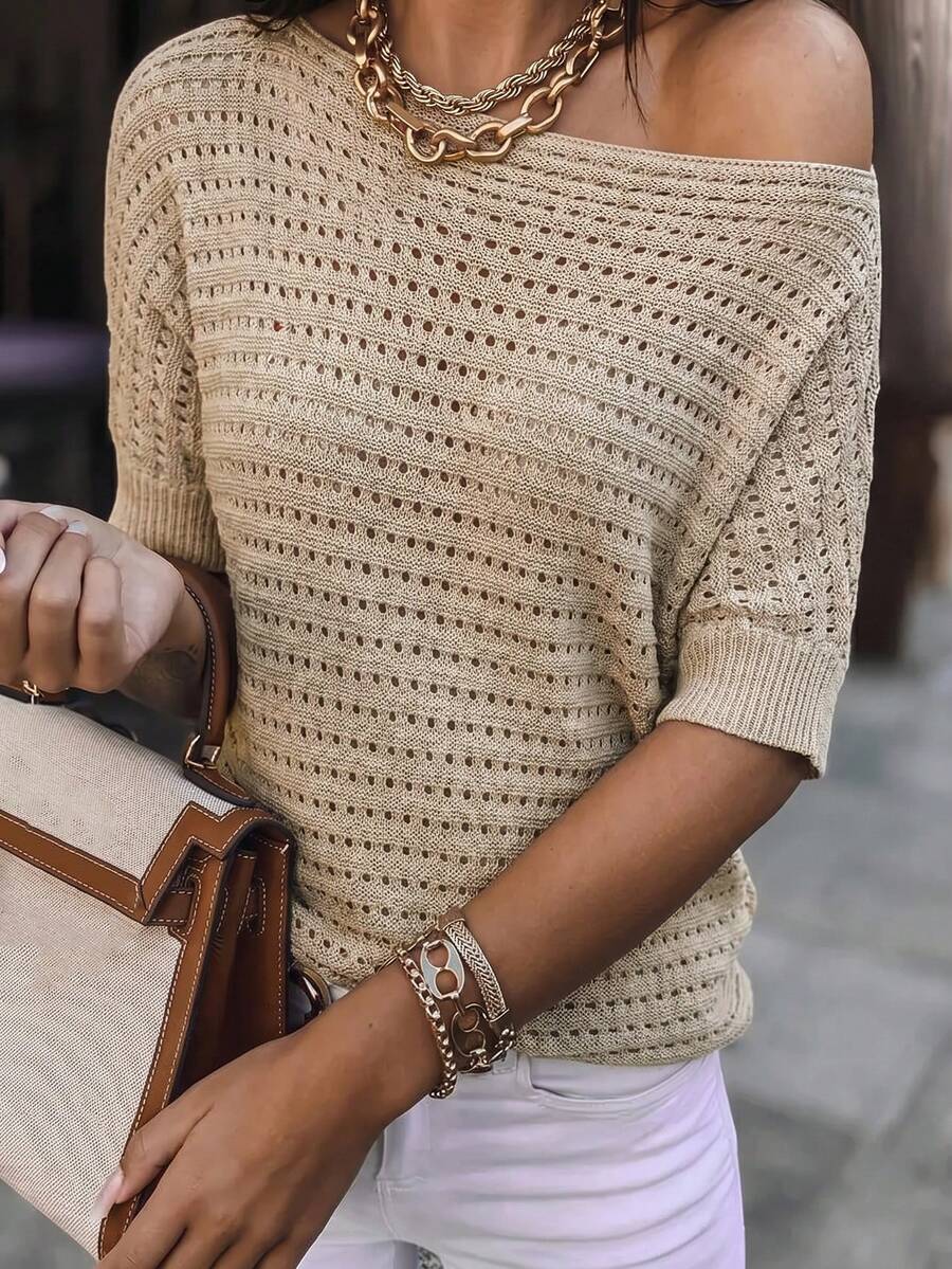Blusa de Tricô com Ombro Assimétrico IMG 8