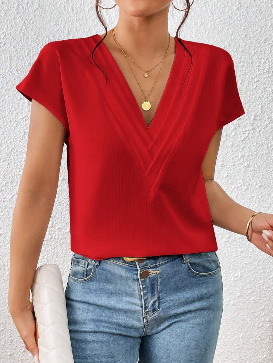 Blusa Decote V com Manga Morcego IMG 19