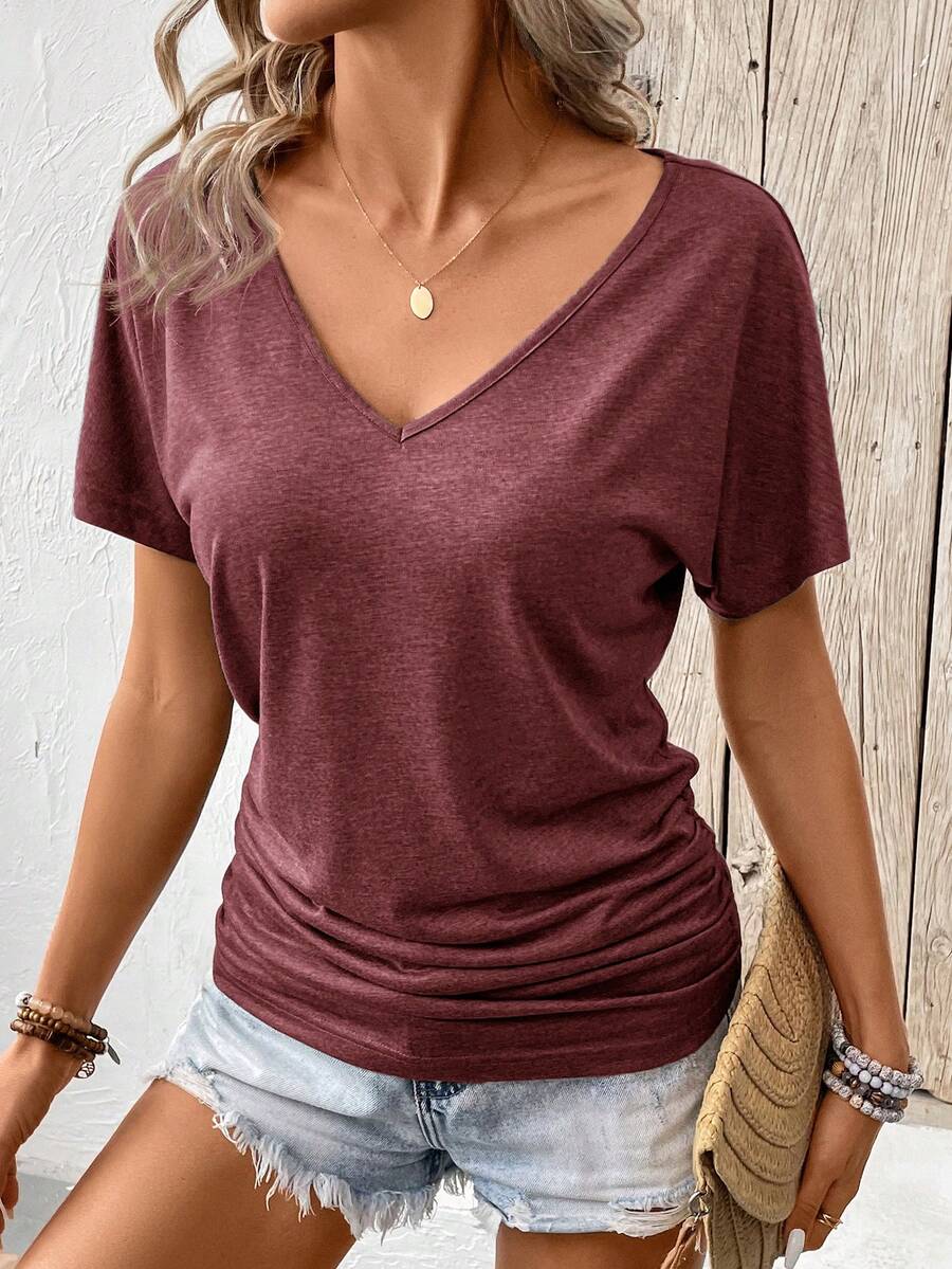 Blusa Decote V com Pregas IMG 43