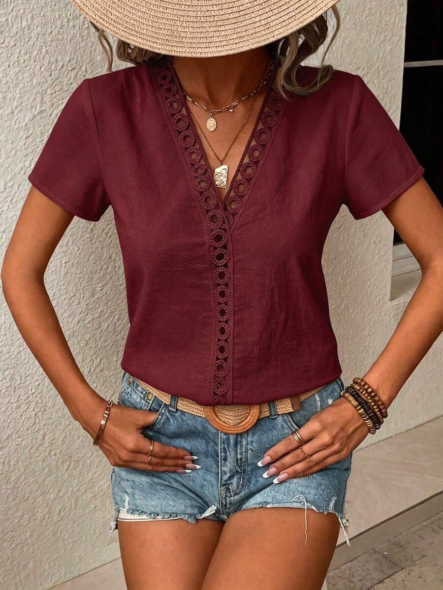 Blusa Decote V com Renda IMG 20